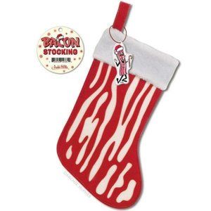 BACON STOCKING 16'' Christmas Holiday Stocking Archie McPhee - CLOSEOUT